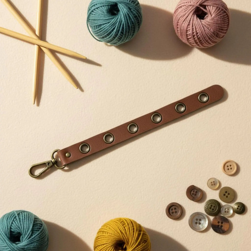 Leather Yarn Organizer Easy to Organize Knitting Yarn Organizer Crochet Thread Guide Tangleuntangled Hobby Storage Long-Lasting