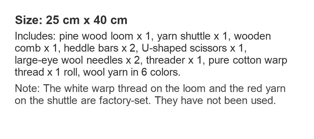 Wooden Weaving Loom Kit, 25 x 40 cm