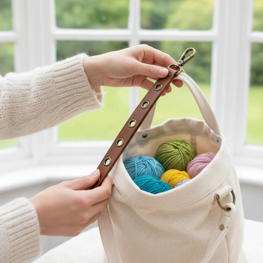 Leather Yarn Organizer Easy to Organize Knitting Yarn Organizer Crochet Thread Guide Tangleuntangled Hobby Storage Long-Lasting
